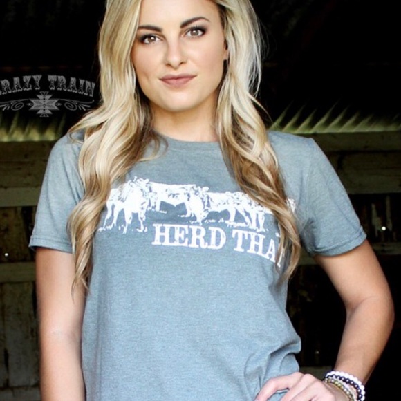 Crazy Train Tops - LAST ONE!Crazy Train 🐄HERD THAT🐮🐄Tshirt 2XL